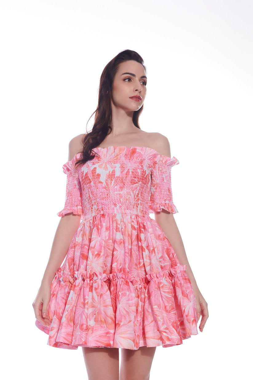 KHUSHNAZ TURNER IN OUR STELLA SHORT DRESS