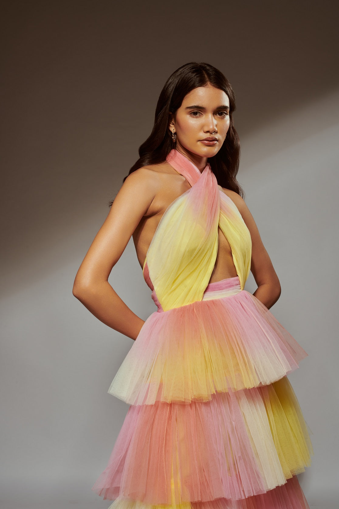 NIKI MEHRA IN OUR MALINA MIDI DRESS-SUNSET SORBET