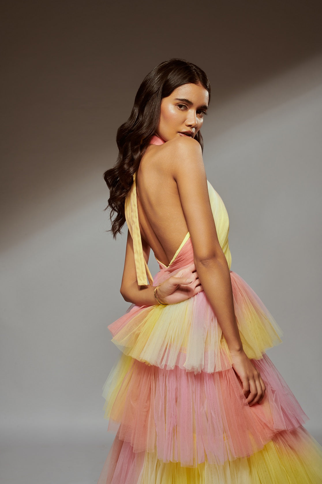 NIKI MEHRA IN OUR MALINA MIDI DRESS-SUNSET SORBET