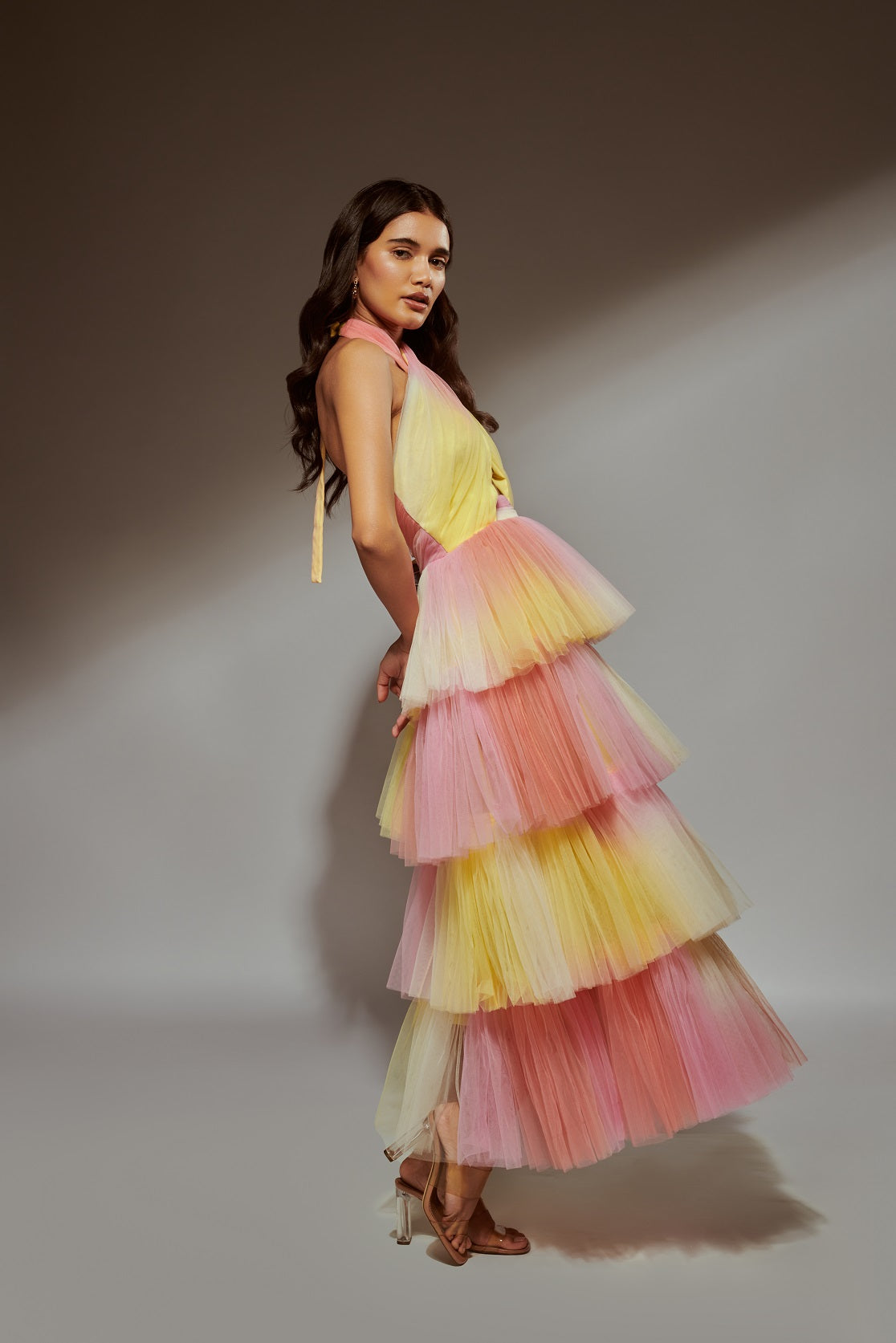 NIKI MEHRA IN OUR MALINA MIDI DRESS-SUNSET SORBET