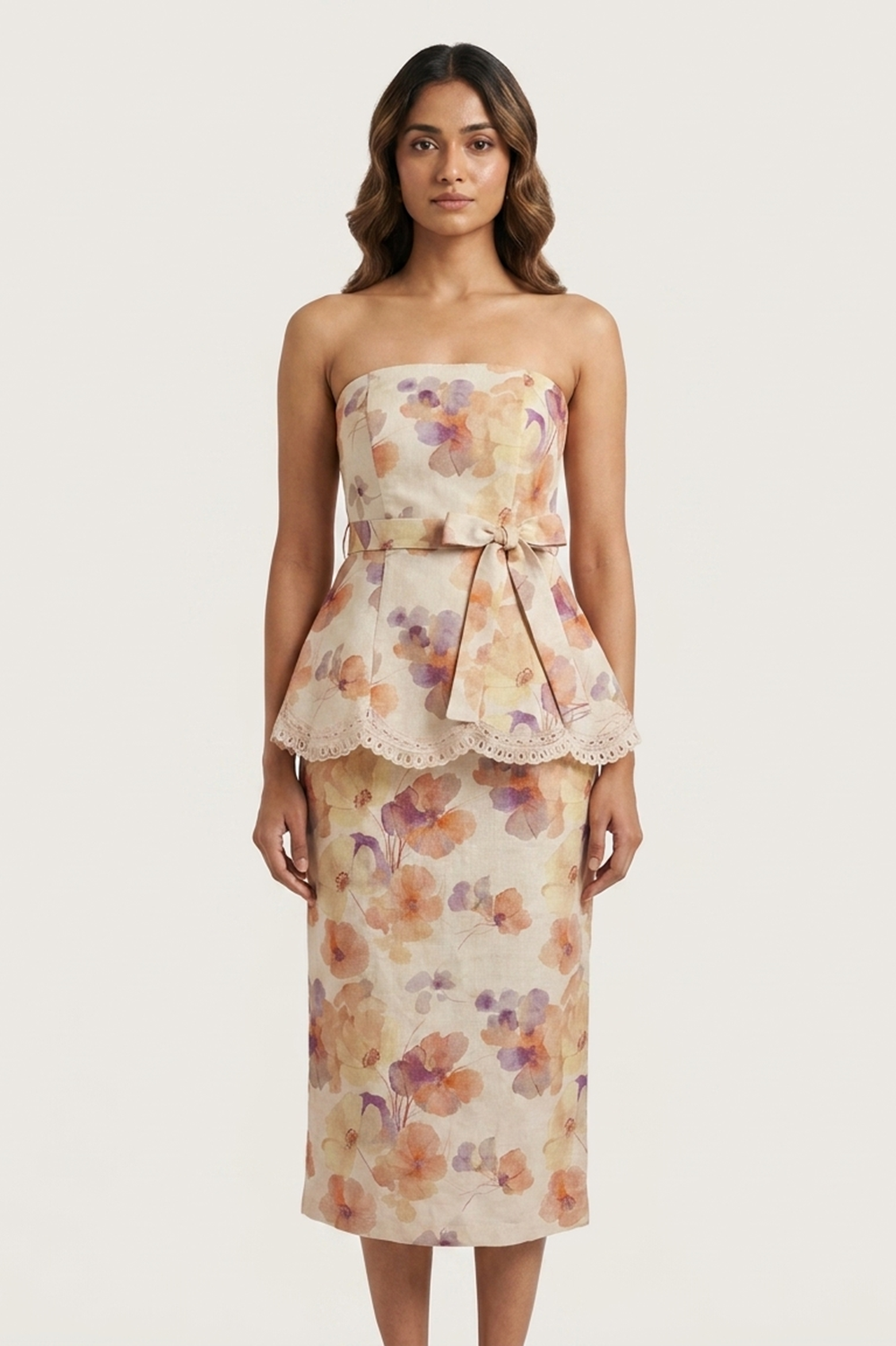 CAPRI TUBE BLOUSE AND MIDI SKIRT