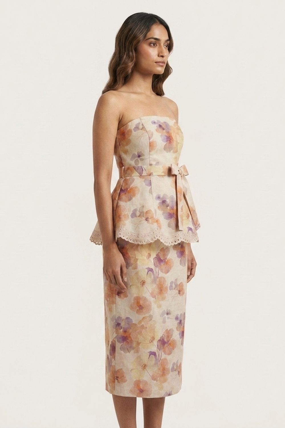 CAPRI TUBE BLOUSE AND MIDI SKIRT
