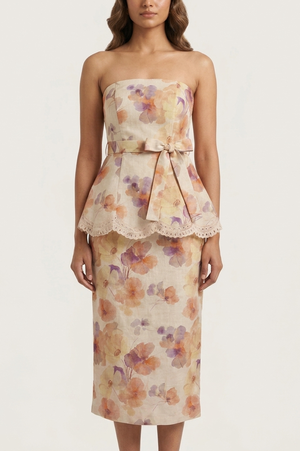 CAPRI TUBE BLOUSE AND MIDI SKIRT