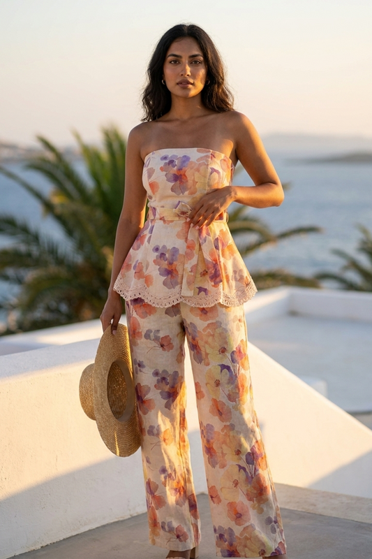 CAPRI TUBE BLOUSE AND TROUSER