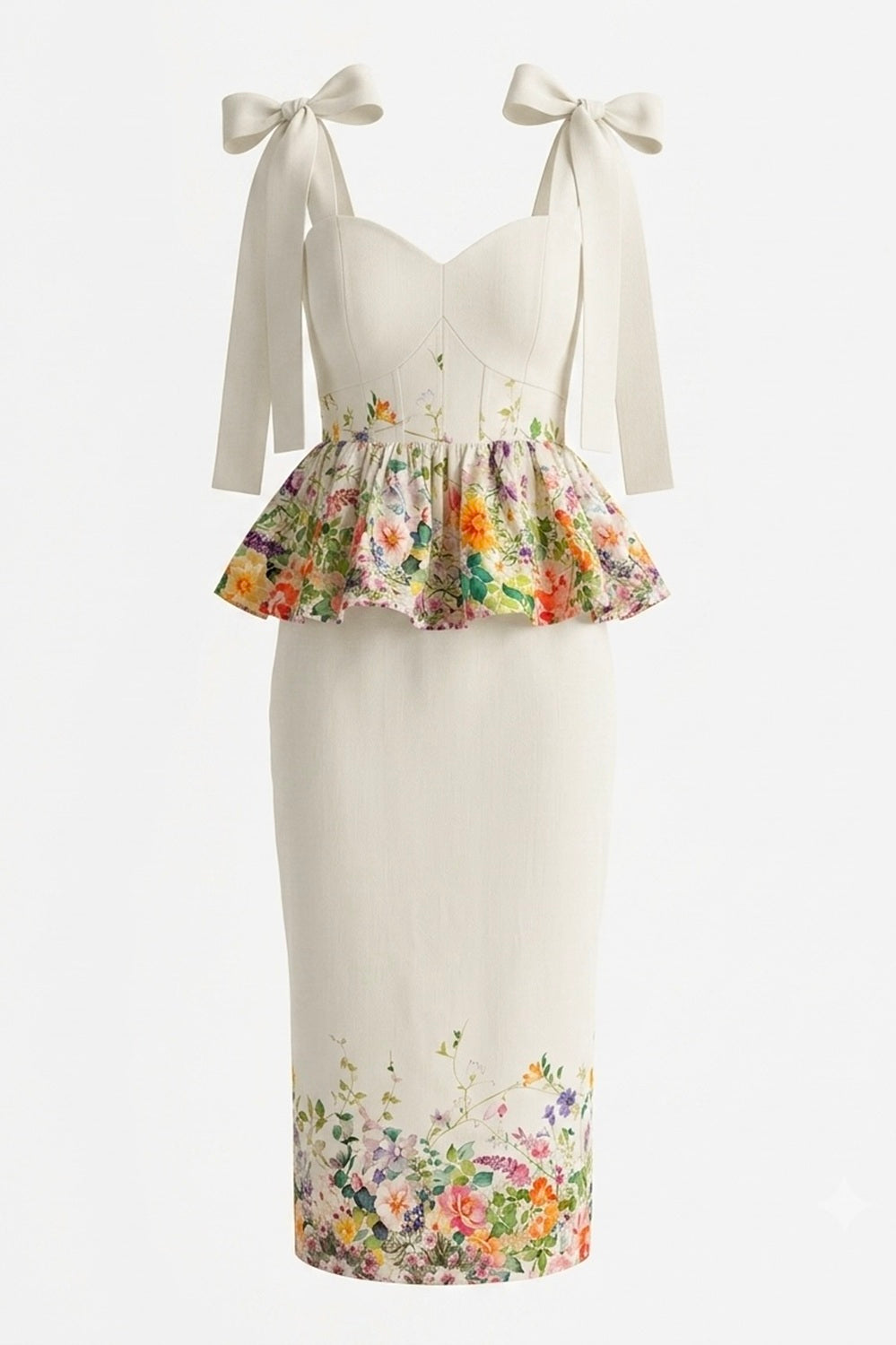 FIORA PEPLUM TOP AND MIDI SKIRT