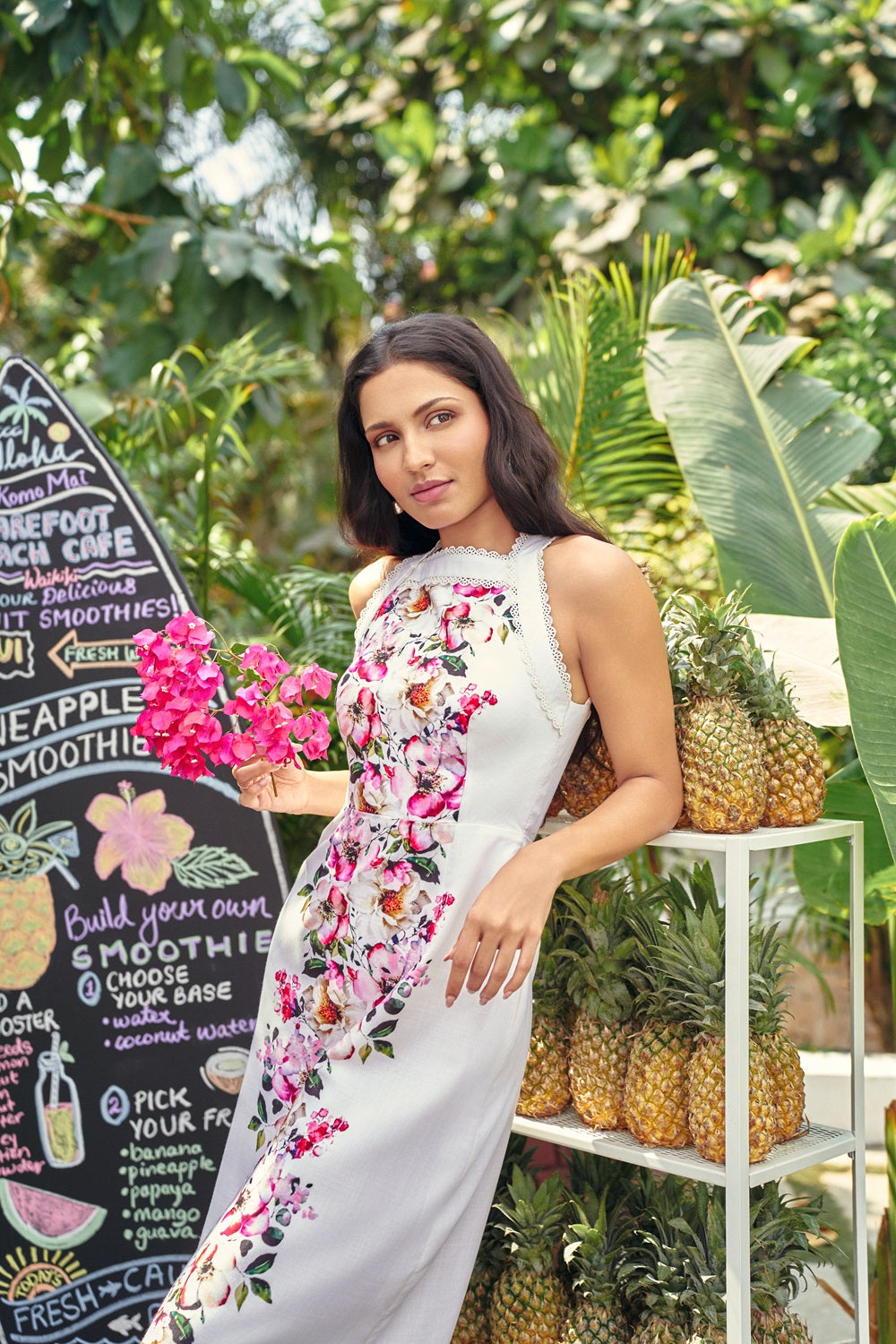 kiana midi dress white Kiana Midi Dress in Natural by Brave+True - Kindred Spirit