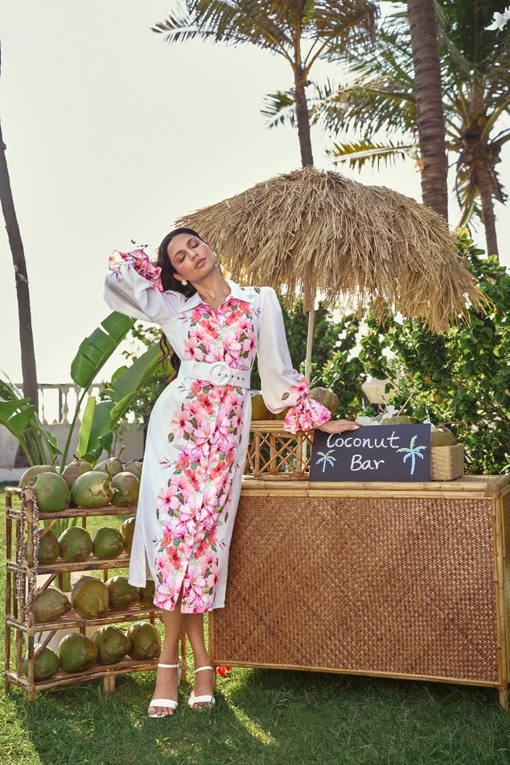 chinese dress ladies Organic Linen Wrap Dress Eliana Cloudy Blue ❤️ menique main image 1